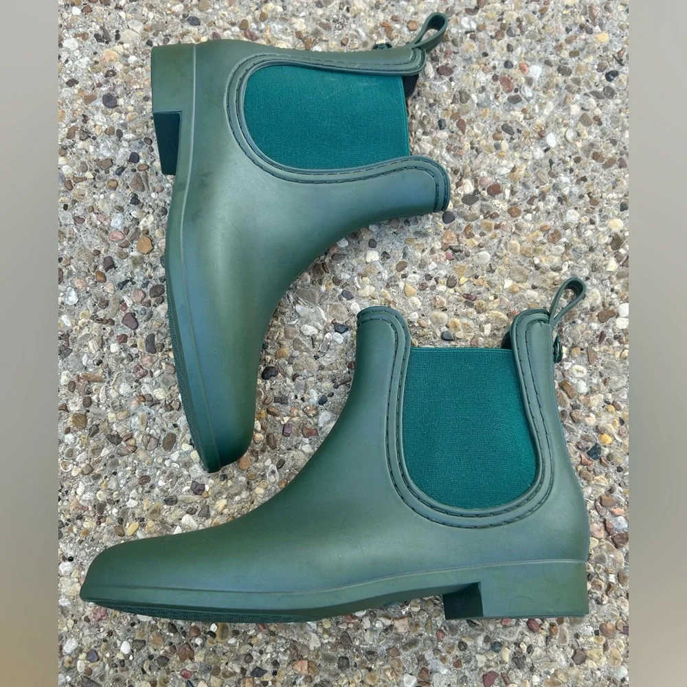 Catherine Malandrino Women's Briellie Bow Rain Boot in Green EUR‎ 39 US 8-8.5